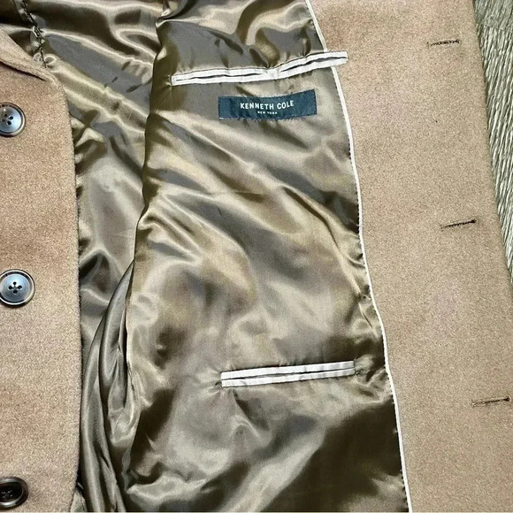 Mens Kenneth Cole New York Brown Wool Blend Coat - R52 - Picture 9 of 12